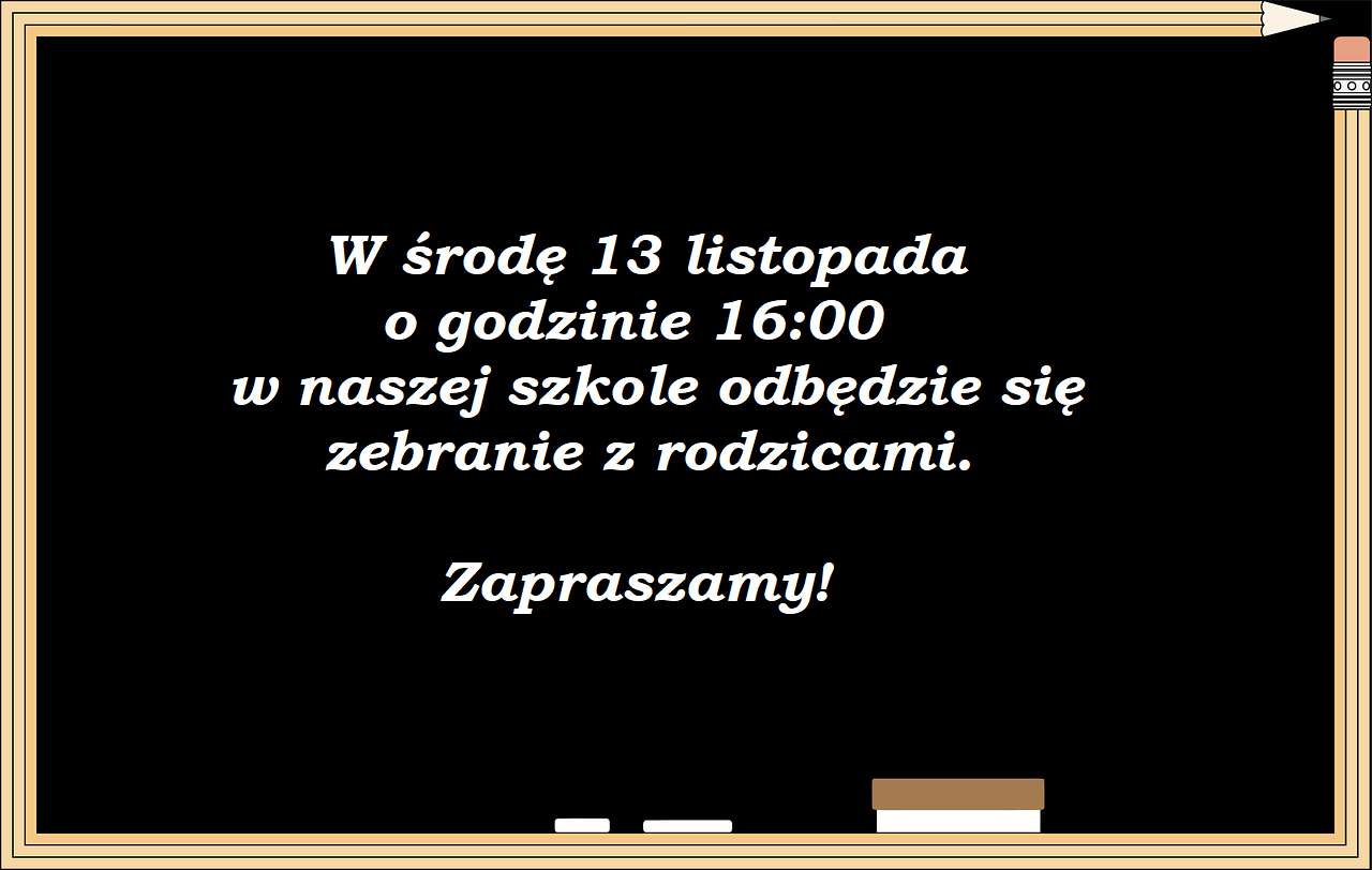 tablica szkolna zebranie